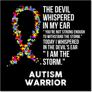 The Devil- Autism Awareness Support Ribbon Posters and Art